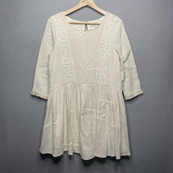 Eri + Ali Dresses & Skirts - Anthropologie Eri + Ali Boho Pheasant Dress XXS Cream